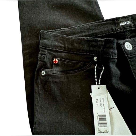 Hudson Natalie Black Skinny Ankle Jeans Plus Size NWT size 33 - Picture 8 of 8